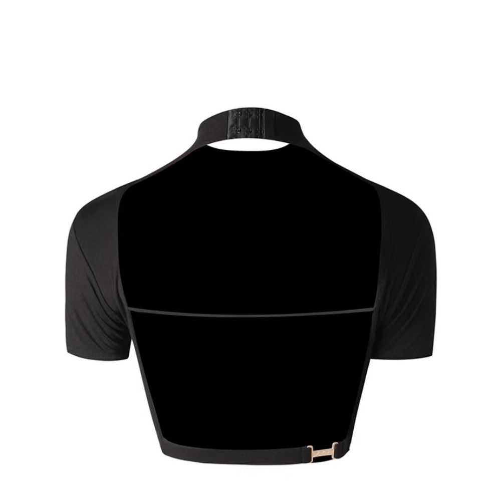 Classic Black Women's Crop Top,size S - Picture 4 of 9